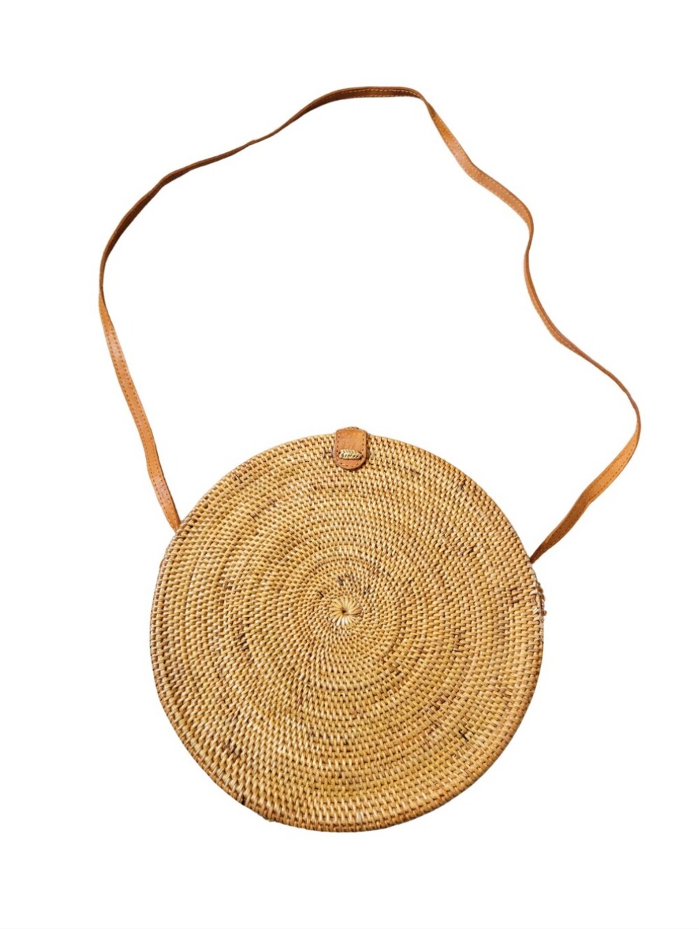 Round Woven Rattan Circle Crossbody Bag Purse Straw